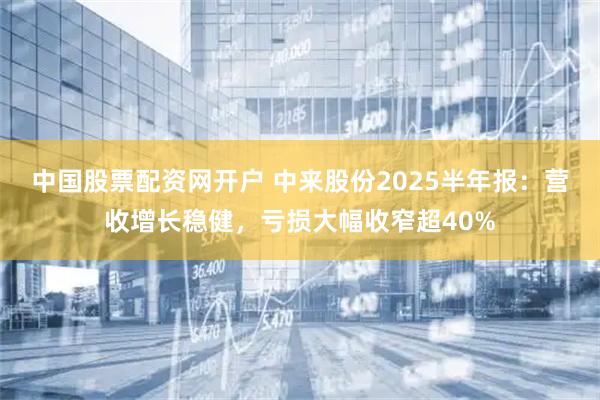 中国股票配资网开户 中来股份2025半年报：营收增长稳健，亏损大幅收窄超40%